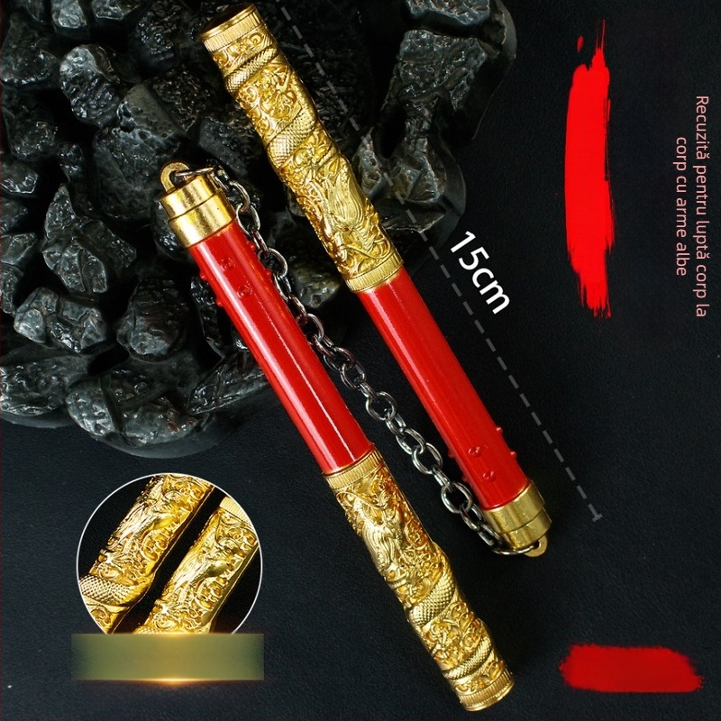 Peace JY Shenlong 15 cm nunchaku din aliaj – model de armă, ornament metalic