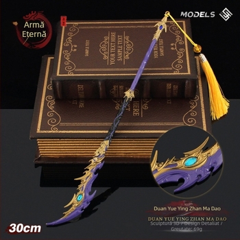 Model metalic de armă pentru jocuri — sabie cu skin «Luna ruptă»
