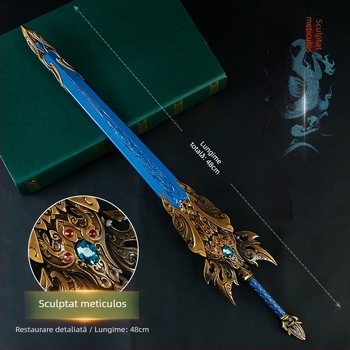 Sabie Yitian cu teacă, metalică, 48 cm – decor pentru anime și jocuri