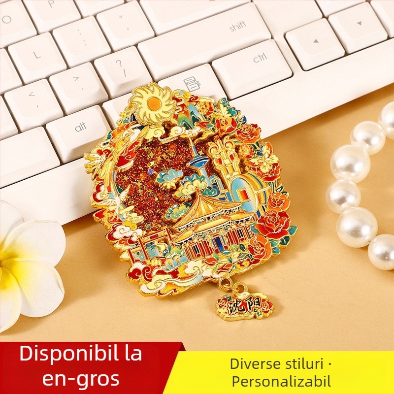 Noul magnet de frigider din aliaj de zinc, suvenir de oraș, cadou creativ