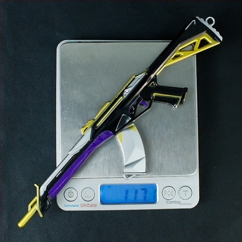 Figura Valorant metalică de 21 cm AK Purple Gold Frenzy pentru colecție