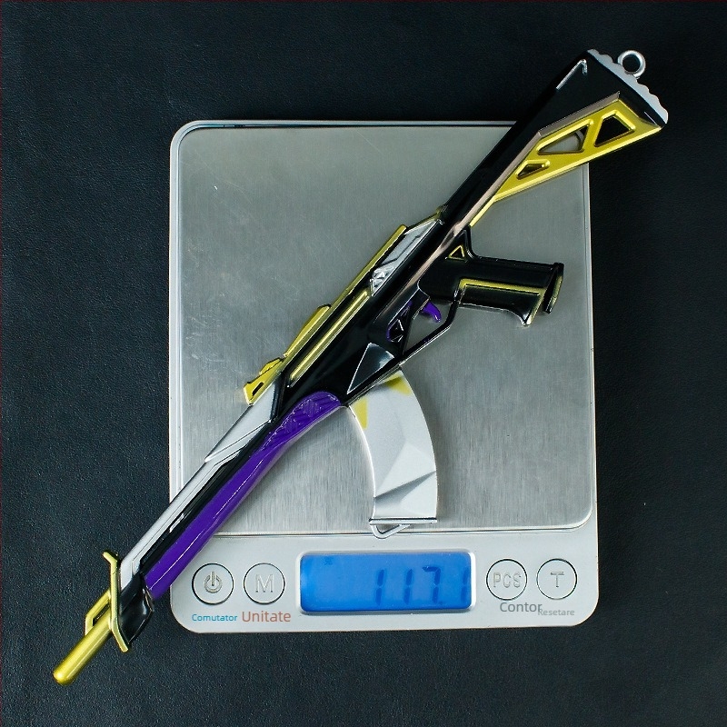 Figura Valorant metalică de 21 cm AK Purple Gold Frenzy pentru colecție