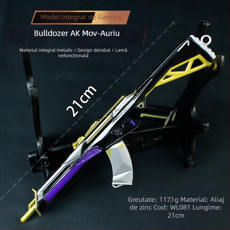 Figura Valorant metalică de 21 cm AK Purple Gold Frenzy pentru colecție
