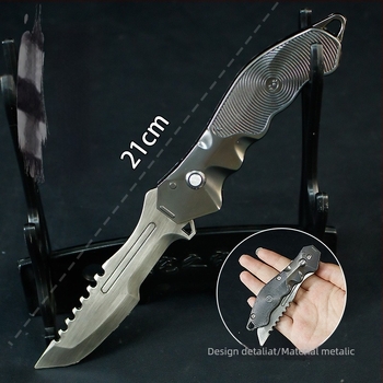Dark Zone T-Force 21 cm lamă pliabilă de teren, model metalic de armă, decor, recuzită, neascutită