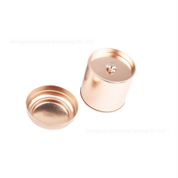 Cutie rotundă din metal pentru ceai, recipient de depozitare din tablă de oțel, recipient metal gol