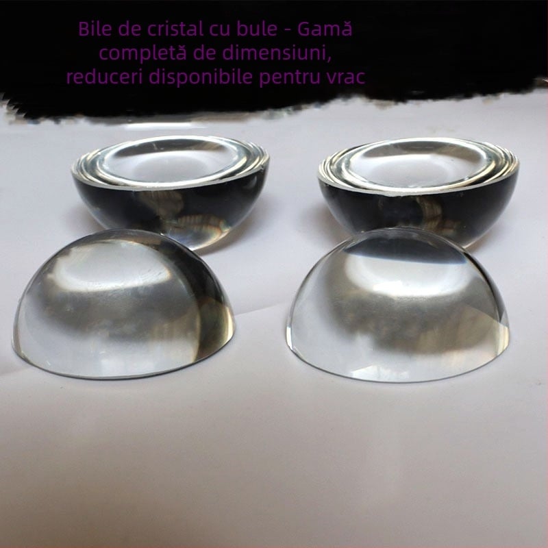 Sferă de cristal, semicerc decorativ cu design creativ – decor din sticlă, cadou și suvenir pentru decorul școlar