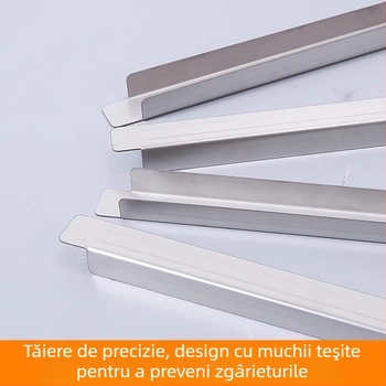 Divizor din oțel inoxidabil pentru tăvi și bară de susținere pentru dulap de prezentare și raft de tavile congelator, bară transversală anti-cadere