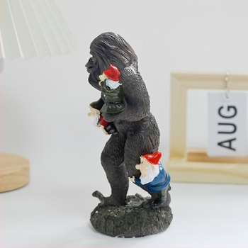 Figură din rășină realizată manual: gnom, orangutan și urs, pentru decor interior și exterior