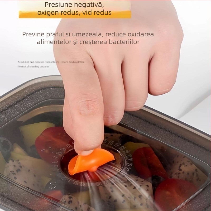 Cutie pentru alimente din oțel inox cu capac, pentru frigider și congelator, cutie pentru prânz
