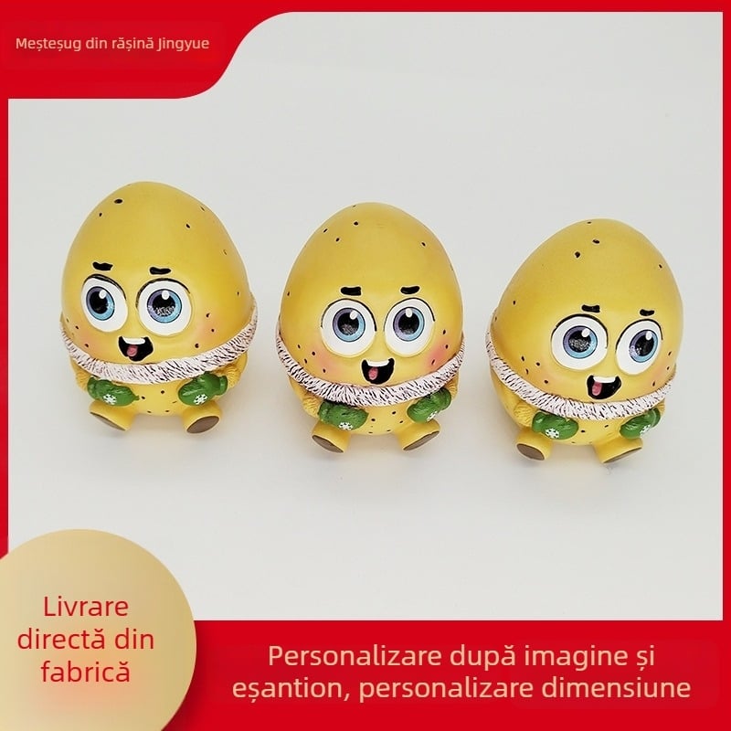 Figurină decorativă din rășină în formă de copil-cartof, personalizabilă, cadou drăguț pentru ziua de naștere