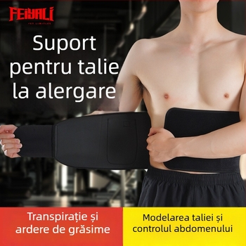 Feiyali centură de talie pentru fitness, unisex, care modelează abdomenul și încurajează transpirația în timpul alergării, curea lată de vară