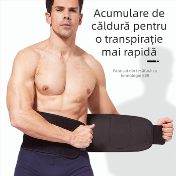 Feiyali centură de talie pentru fitness, unisex, care modelează abdomenul și încurajează transpirația în timpul alergării, curea lată de vară