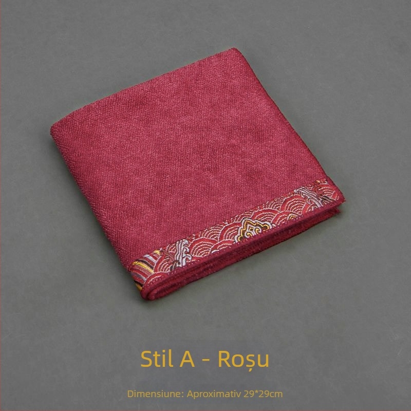 Cloud Brocade Țesut pentru ceai, prosop pătrat absorvent, masă de ceai îngroșată, prosop mare pentru ceainic, stil Zen japonez
