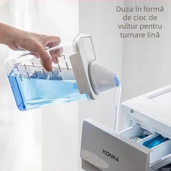 Cutie de depozitare pentru detergent de rufe, capacitate mare, din PET, pentru praf și capsule gel