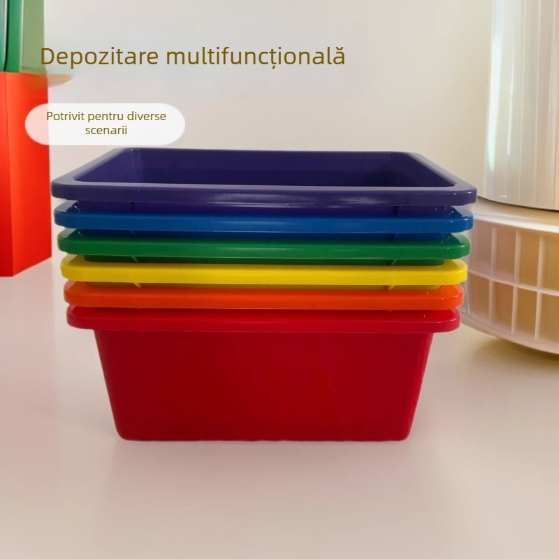 Cutie multifuncțională pentru blocuri de construit, capac colorat, depozitare pentru jucării, șosete și alte obiecte