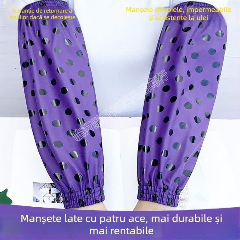 Manșon din PU gros, impermeabil, din piele, unisex, pentru bucătărie, anti-poluare și anti-ulei, pentru gătit, spălat vase și treburi casnice, toamnă-iarnă.