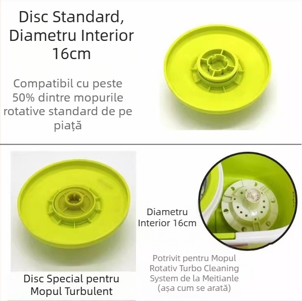 Meitianle Tijă de mop rotativă, țeavă telescopică din oțel inoxidabil, construcție întărită, accesorii pentru mop