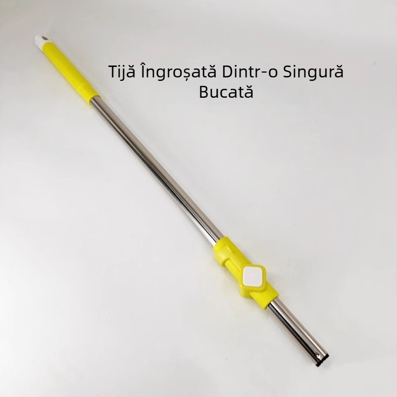 Meitianle Tijă de mop rotativă, țeavă telescopică din oțel inoxidabil, construcție întărită, accesorii pentru mop