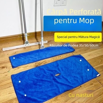 Mop magic personalizat la fabrică cu țesătură perforată, mop multifuncțional cu acoperire îngroșată, absorbant și fără scame