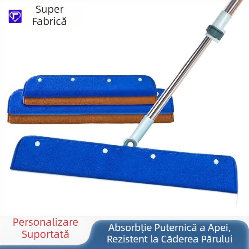 Mop magic personalizat la fabrică cu țesătură perforată, mop multifuncțional cu acoperire îngroșată, absorbant și fără scame