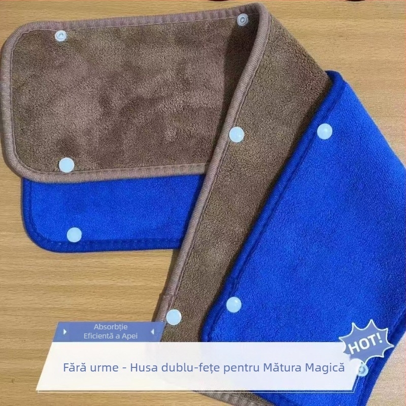 Mop magic personalizat la fabrică cu țesătură perforată, mop multifuncțional cu acoperire îngroșată, absorbant și fără scame