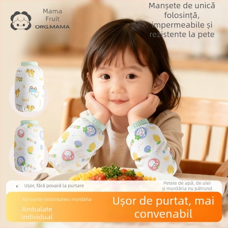 Mansete de unică folosință pentru copii, rezistente la murdărie și apă, unisex, pentru sugari și copii mici, design drăguț toamnă-iarnă