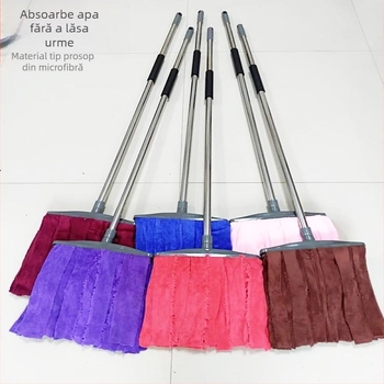 Mop cu fibre fine în fâșii, mâner îngroșat, mop casnic clasic cu benzi de pânză