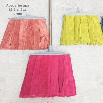 Mop cu fibre fine în fâșii, mâner îngroșat, mop casnic clasic cu benzi de pânză