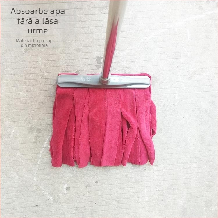 Mop cu fibre fine în fâșii, mâner îngroșat, mop casnic clasic cu benzi de pânză
