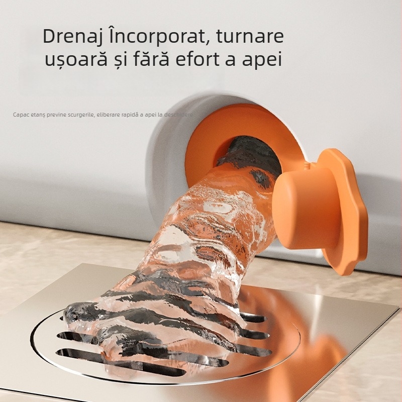 Găleată pentru mop cu rotire, fără atingere, sistem integrat de stoarcere și uscare