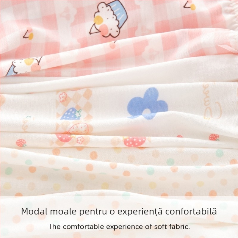 Chiloți pentru fete din Ice Silk, pentru faza de creștere, vară, stil subțire, boxeri pentru copii 3-8 ani.