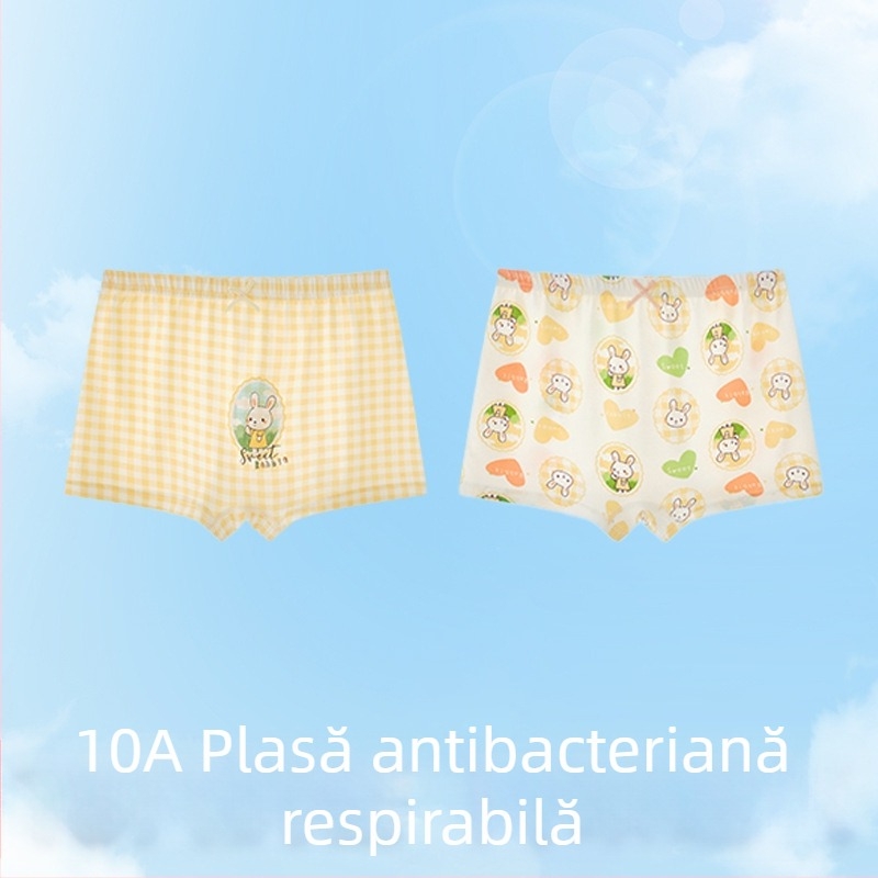 Chiloți pentru fete din Ice Silk, pentru faza de creștere, vară, stil subțire, boxeri pentru copii 3-8 ani.
