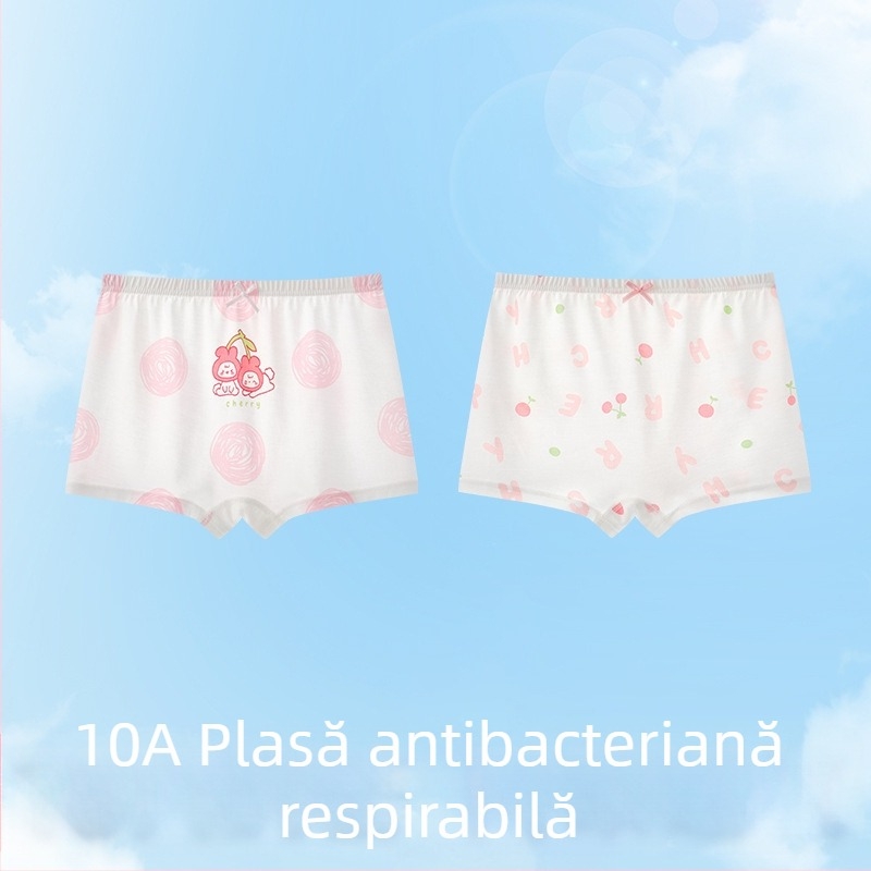 Chiloți pentru fete din Ice Silk, pentru faza de creștere, vară, stil subțire, boxeri pentru copii 3-8 ani.