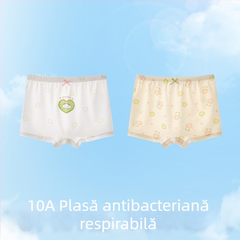 Chiloți pentru fete din Ice Silk, pentru faza de creștere, vară, stil subțire, boxeri pentru copii 3-8 ani.