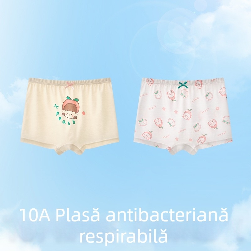 Chiloți pentru fete din Ice Silk, pentru faza de creștere, vară, stil subțire, boxeri pentru copii 3-8 ani.