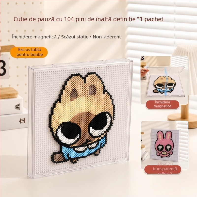 Cutie de expoziție pentru artă cu mărgele, protecție antișoc pentru proiecte de mărgele 52/78/104 (semifabricate)