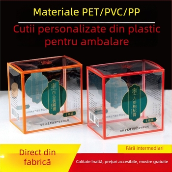 Cutie de ambalaj PVC personalizabilă cu inserție PET transparent, cutie din plastic PP mată, ambalaj blister pentru cafea, alimente și jucării, cutie pliabilă