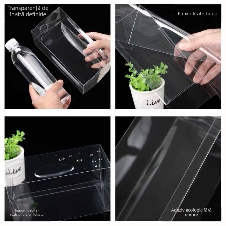 Cutie de ambalaj PVC personalizabilă cu inserție PET transparent, cutie din plastic PP mată, ambalaj blister pentru cafea, alimente și jucării, cutie pliabilă
