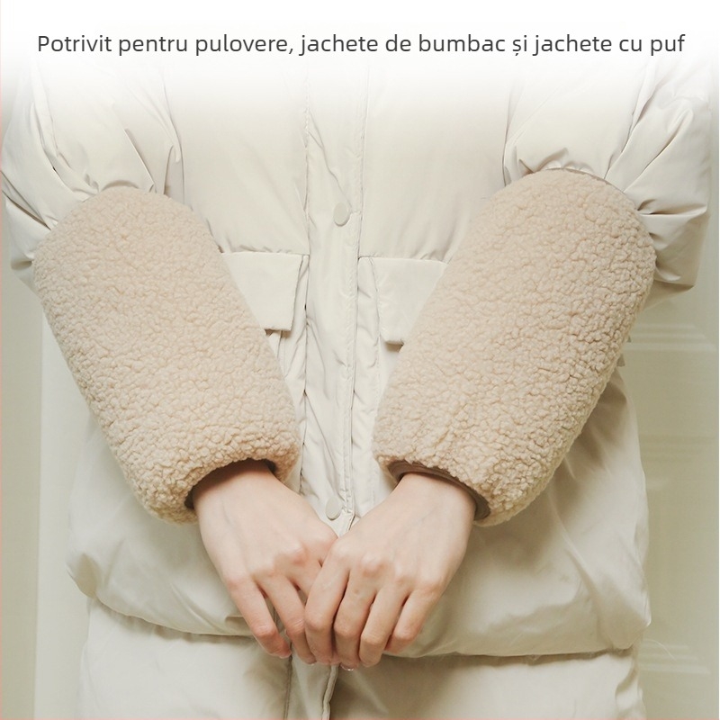 Mansete pufoase de iarnă – protecții anti-murdărie pentru femei, pentru școală și birou, încălzite