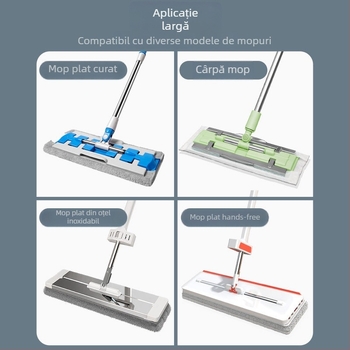 Lilin capă plată de mop din chenille cu curea elastică – husă universală din țesătură pentru mop