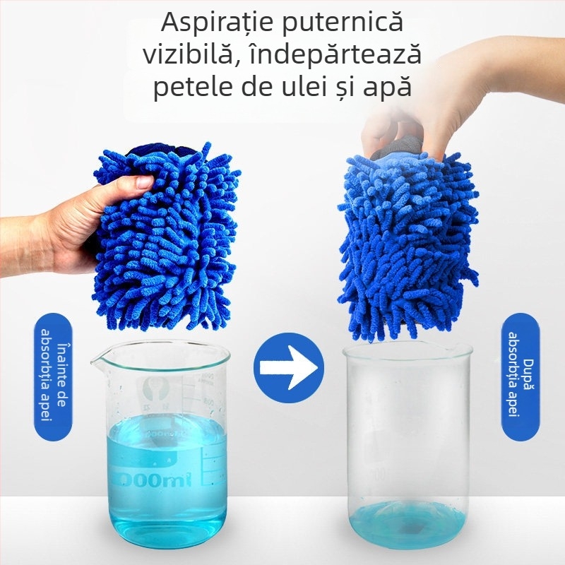 Lilin capă plată de mop din chenille cu curea elastică – husă universală din țesătură pentru mop