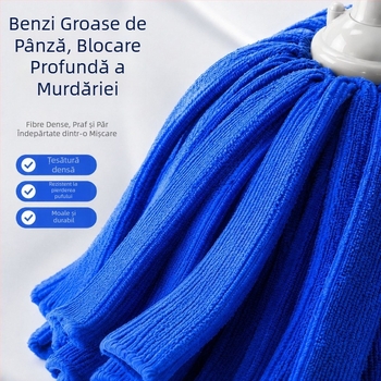 Mop din microfibră pentru uz casnic, dual uscat/umed, absorbant pentru podea, stil tradițional