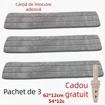 Pânză de mop plat îngroșată, înlocuire, autoadezivă, prelungită, universală