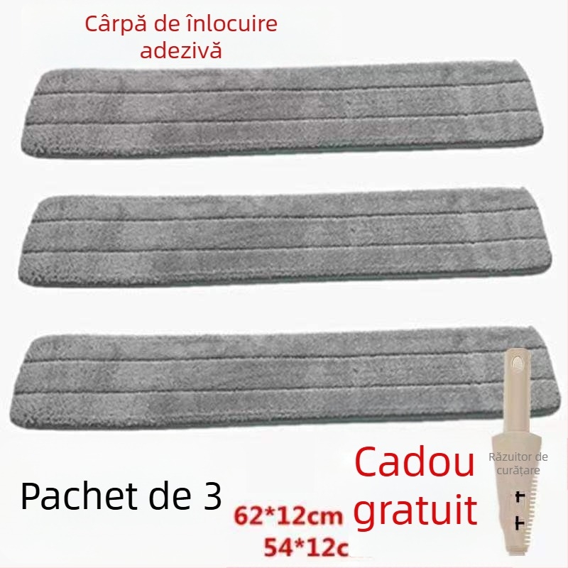 Pânză de mop plat îngroșată, înlocuire, autoadezivă, prelungită, universală