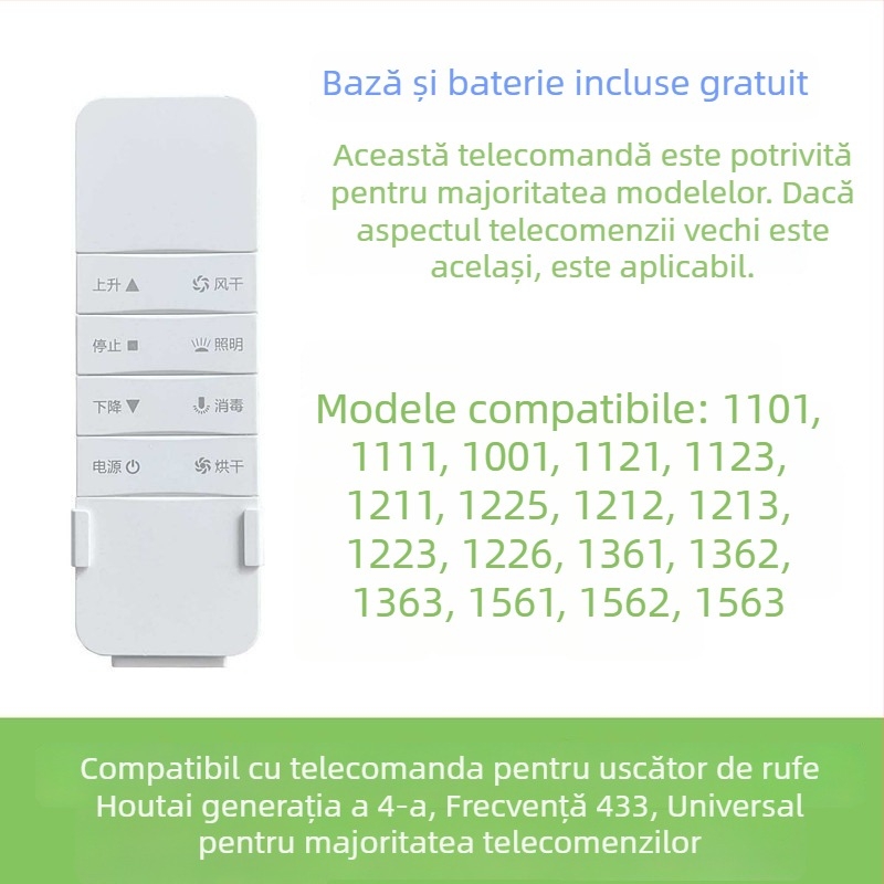 Telecomandă pentru uscător electric inteligent cu ridicare automată Haotaitai/Taitai Le Oupai, generația a patra și a cincea