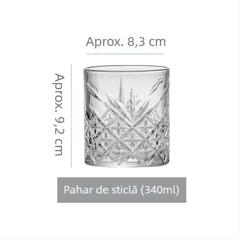 Pahar premium pentru whisky – versatil pentru whisky, vin, bere, apă, cafea și ceai de fructe, capacitate 301–400 ml