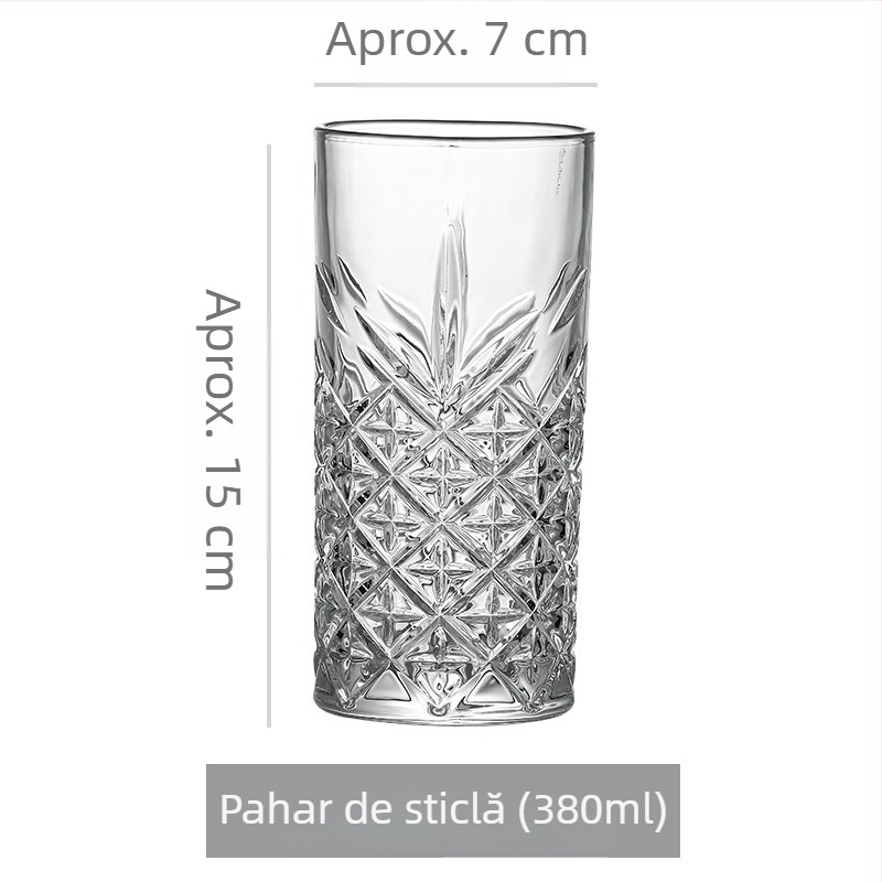 Pahar premium pentru whisky – versatil pentru whisky, vin, bere, apă, cafea și ceai de fructe, capacitate 301–400 ml
