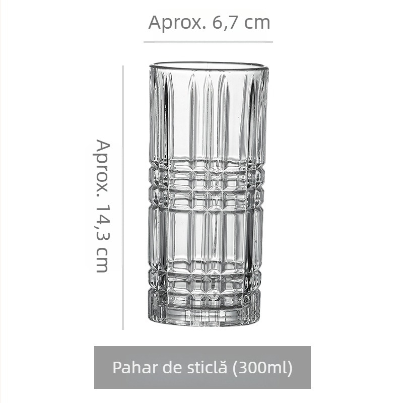 Pahar premium pentru whisky – versatil pentru whisky, vin, bere, apă, cafea și ceai de fructe, capacitate 301–400 ml