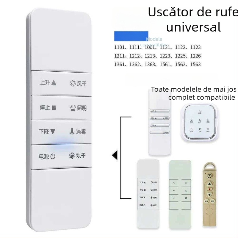 Telecomandă pentru uscător inteligent cu ridicare automată, generațiile 2–4, compatibil cu Haotaitai, Taitaileou și Pai.