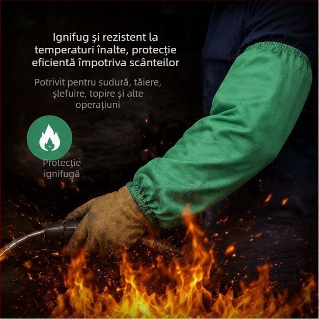 Manșete de sudură ignifuge, protecție durabilă și respirabilă, ideale pentru vară, protecție împotriva scânteilor și stropilor